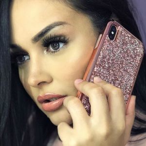 iPhone X Bling Crystal Pink Case